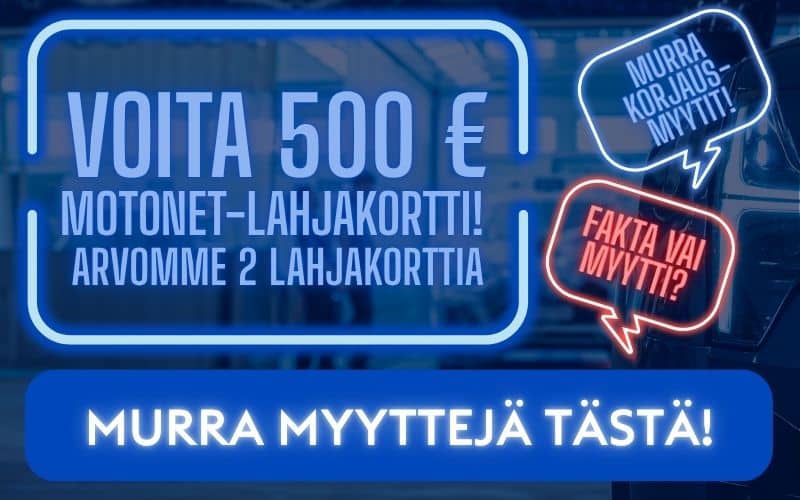 InCar Korjaamomyytinmurtajat – Oletko myyttien vietävissä vai faktojen puolella? Testaa!
